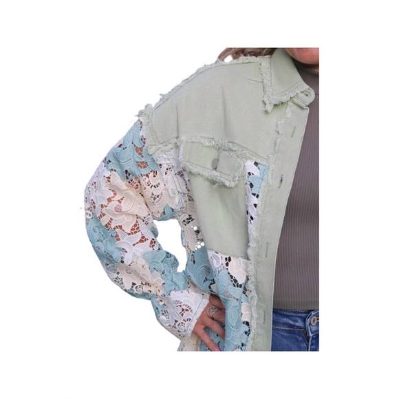 NEW BLUE VELVET radiant rose jacket in green multi - Picture 3 of 3